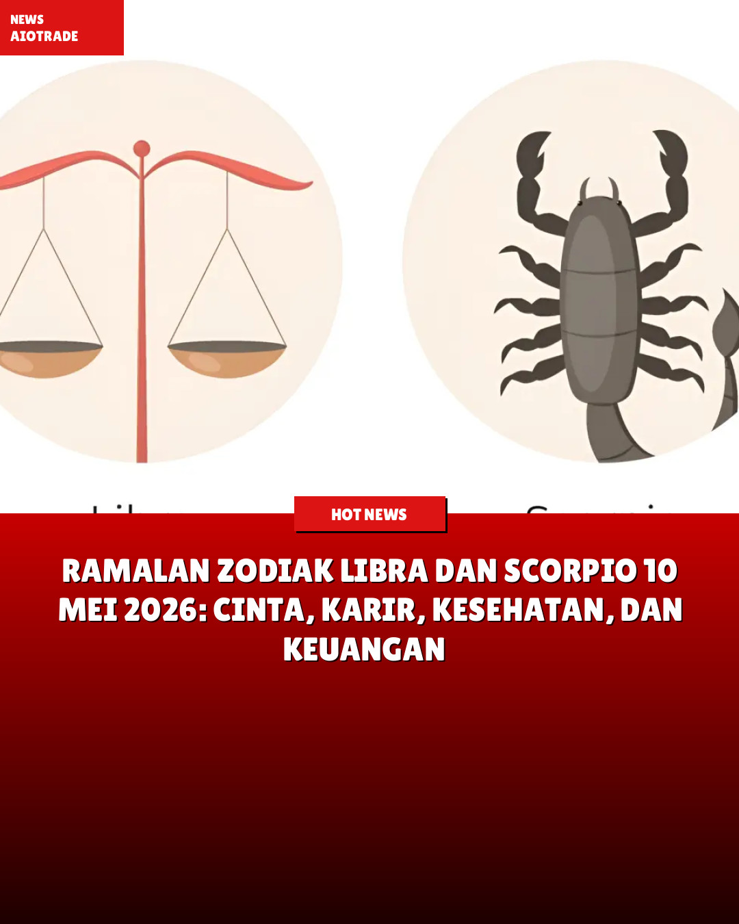 Ramalan Zodiak Libra dan Scorpio 10 Mei 2026: Cinta, Karir, Kesehatan, dan Keuangan